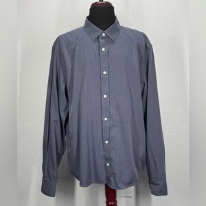UNTuckit Orville Slim Fit Long Sleeve Button Up Shirt Blue XXL